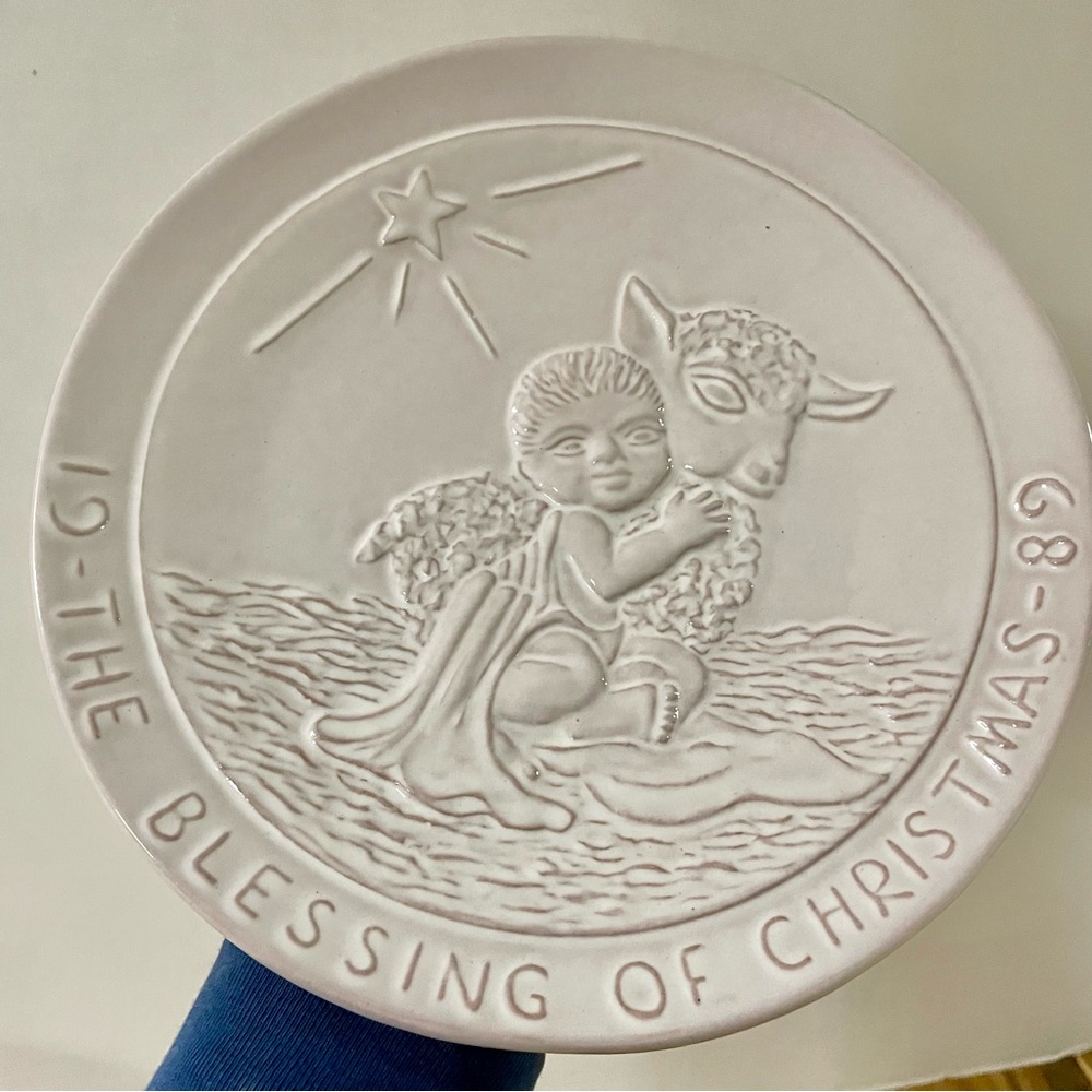 Frankoma The Blessing of Christmas Plate Pottery Wall Decor Christmas Vintage